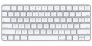 The Apple Magic Keyboard with Touch ID offers seamless Apple integration with advanced security. It’s wireless, rechargeable, and combines a sleek aesthetic with exceptional typing performance, making it ideal for work and home use.